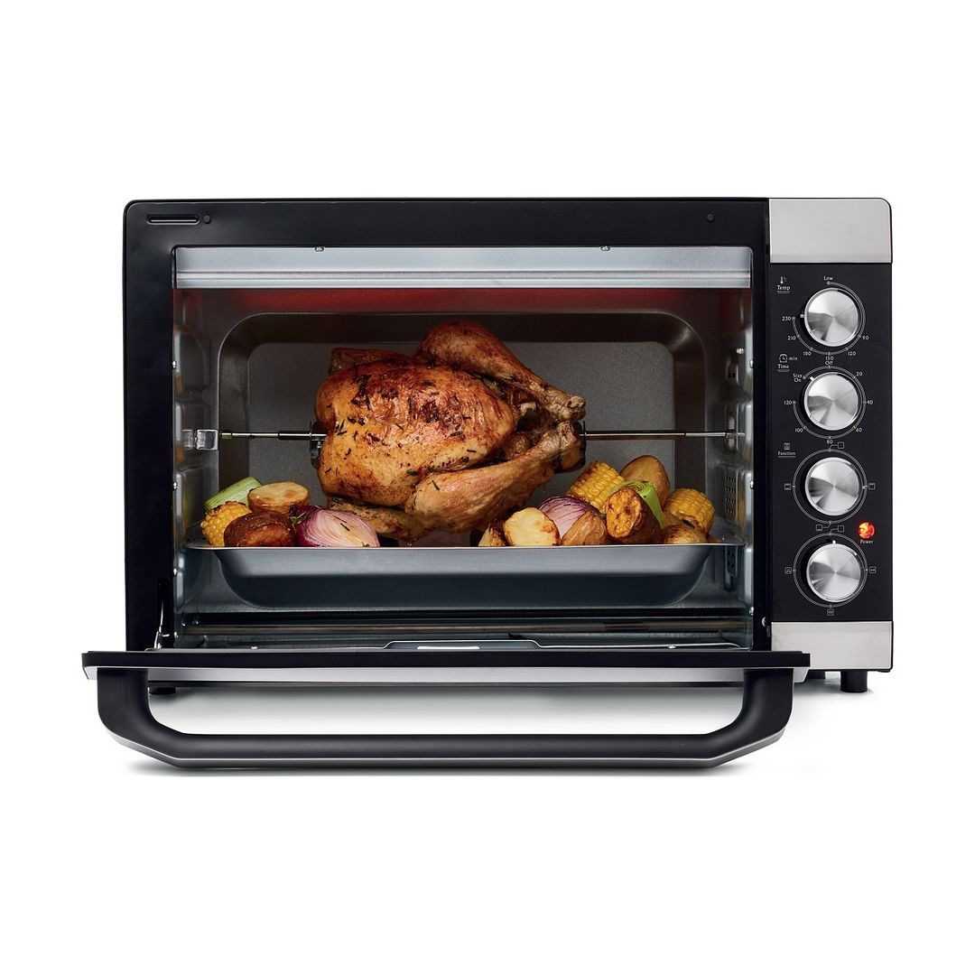 Portable Convection Oven Electric Benchtop Rotisserie Grill Bake